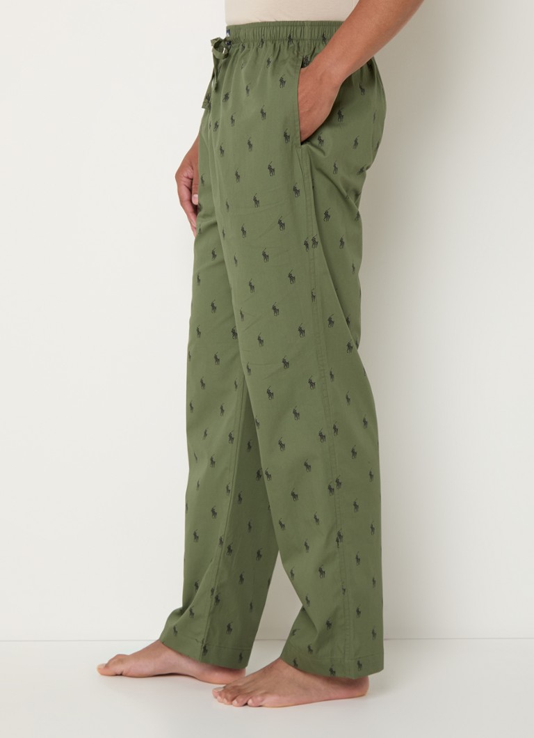 Ralph Lauren pajama bottoms with logo print and side pockets
