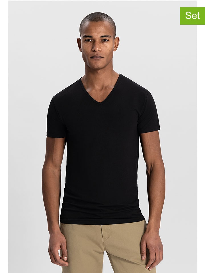 DSTREZZED 2er-Set: Shirts in Schwarz günstig kaufen