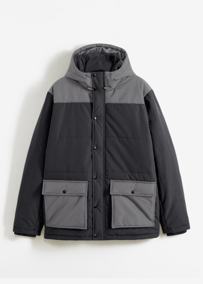 Steppjacke mit Kapuze und recyceltem Polyester