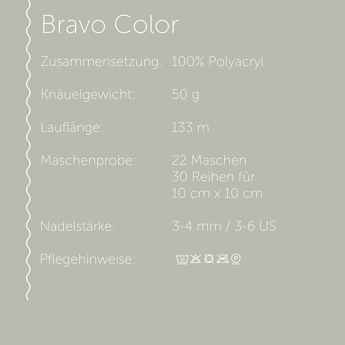 Handstrickgarne Bravo Color, 50g Jeans Jacquard