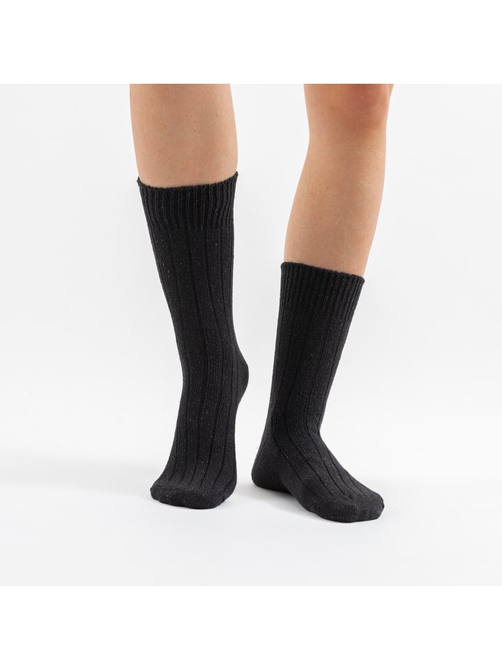 Occulto 3er Pack Warme Wollsocken Leni in Schwarz-Grau-Pink günstig kaufen