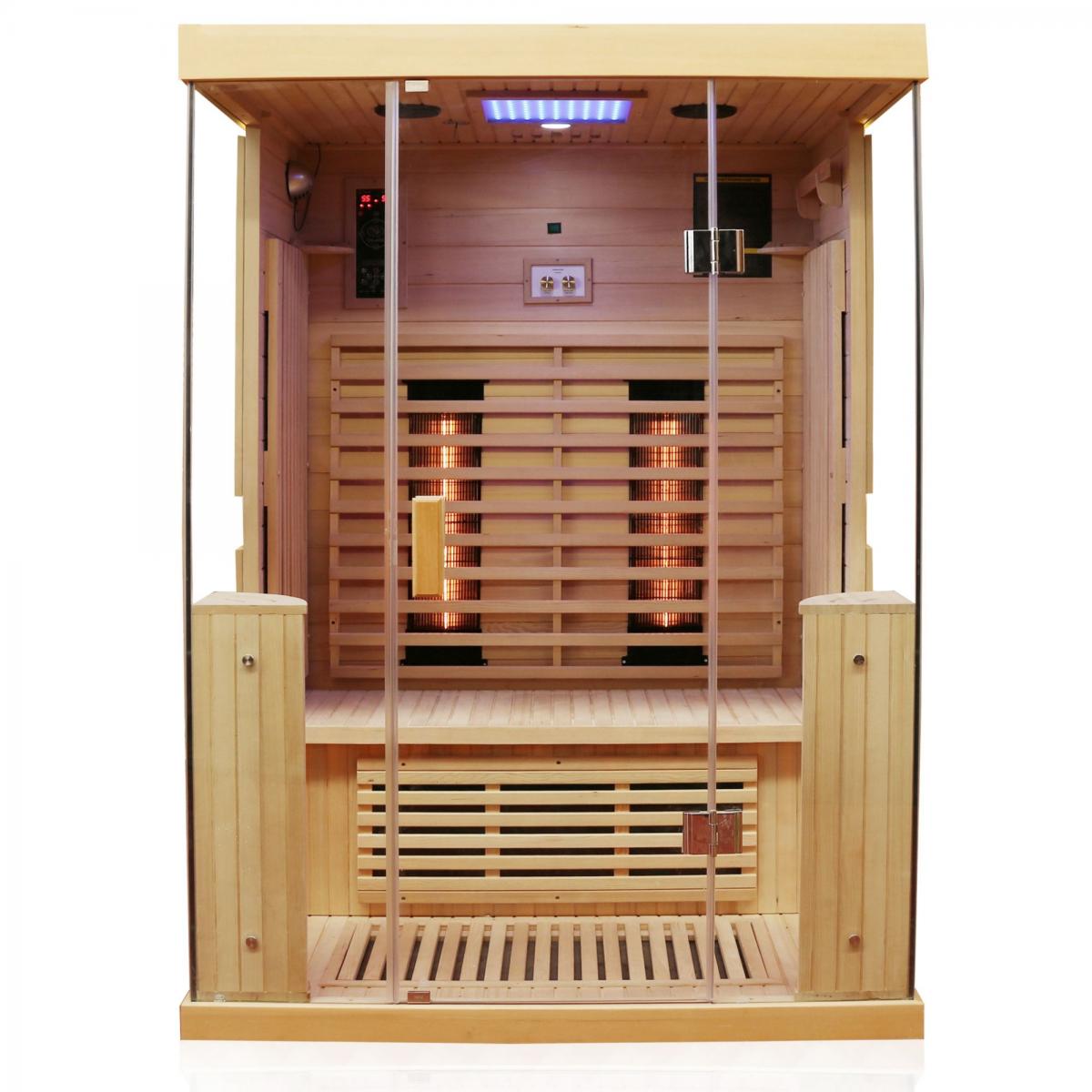 Dewello Infrarotkabine Infrarotsauna Kingston 130cm x 105cm x 190cm Vollspektrumstrahler