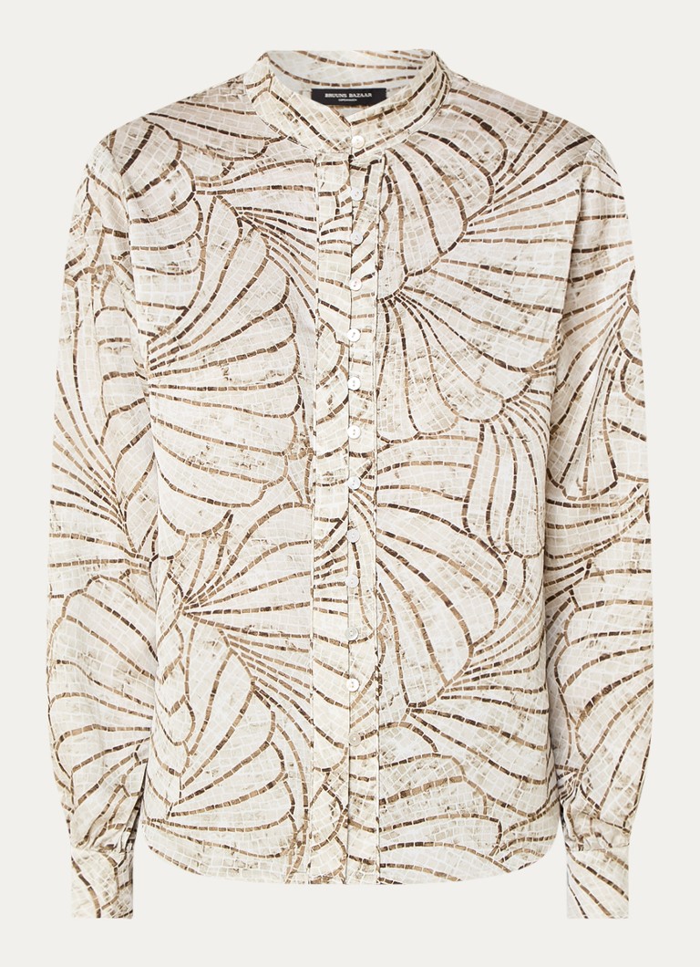 Bruuns Bazaar  Meras blouse met print en opstaande kraag