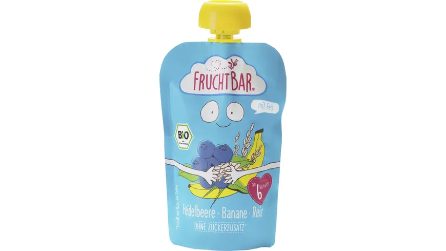 FRUCHTBAR Quetschie Heidelbeere Banane Reis 100 g