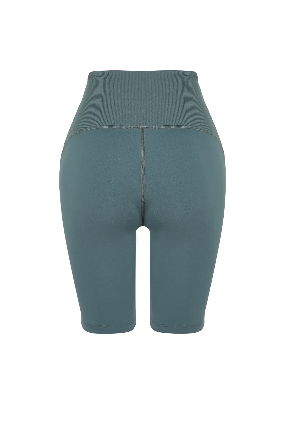 Trendyol Collection  Khakifarbene, matte Recovery-Stoff-Reflektor-Druck-Strick-Sport-Biker/Radfahrer/kurze Leggings THMSS24TY00006