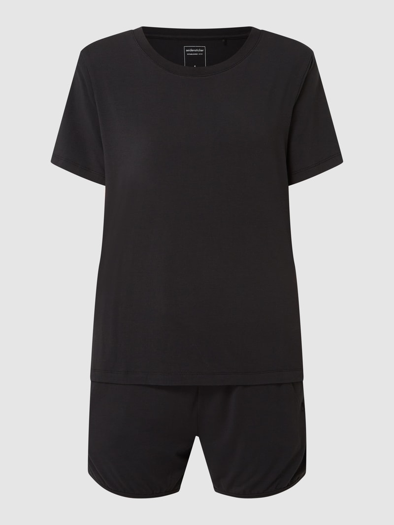 Pyjama mit kurzen Ärmeln in schwarz