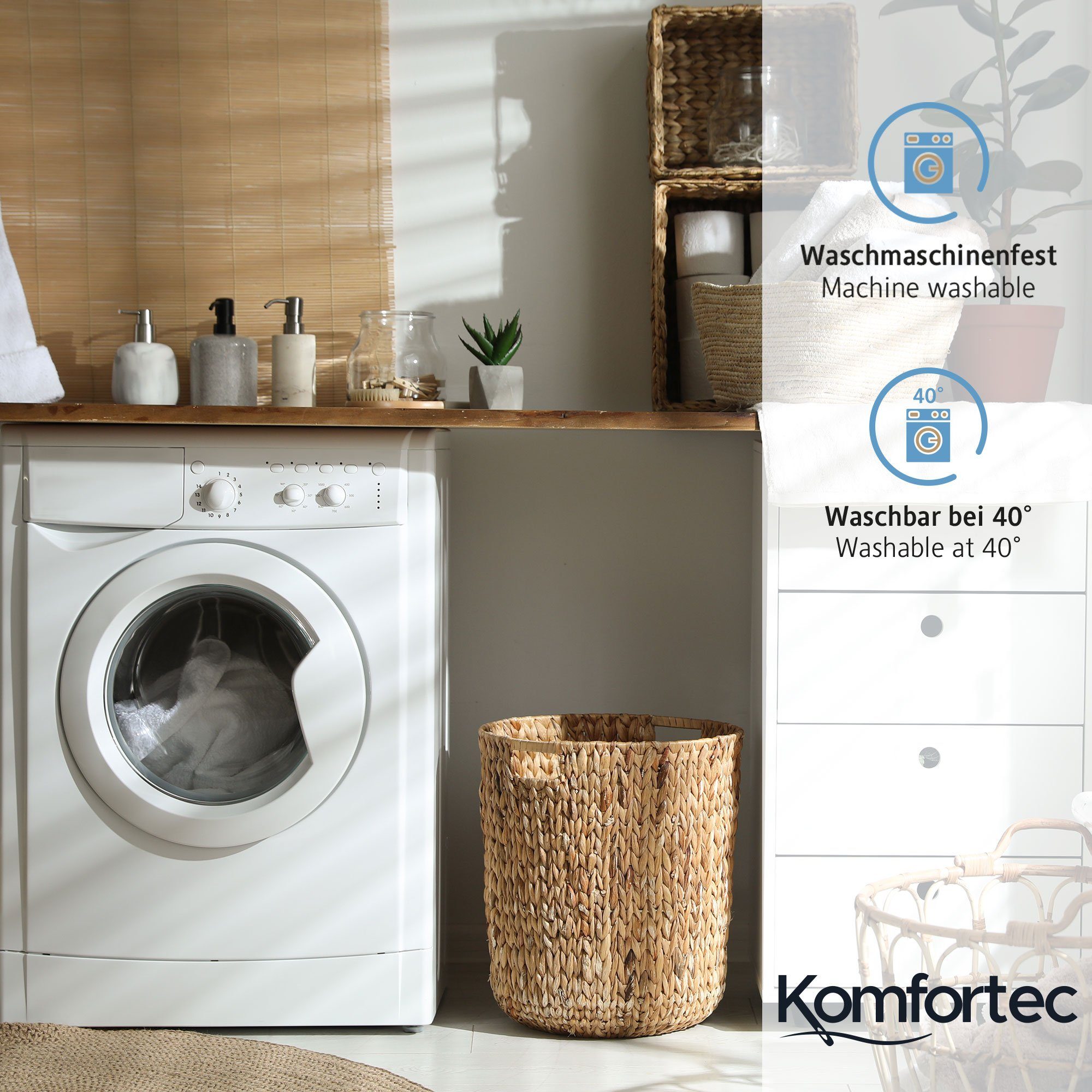 Matratzenschoner 100 g/m², 90x200, 120x200, 140x200, 160x200, 180x200 oder 200x200 cm Komfortec, 1 oder 2 Stück Wasserdichter Matratzenauflage