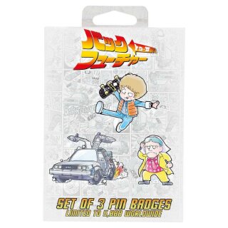 Back to the Future Limited Japanese Edition Pin Badge Set