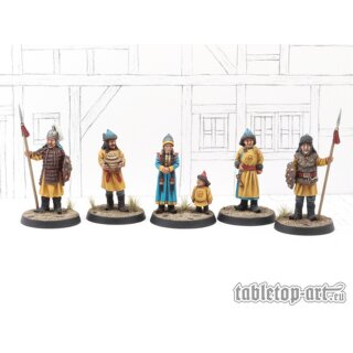 Townsfolk Miniatures - Trader Family (6)