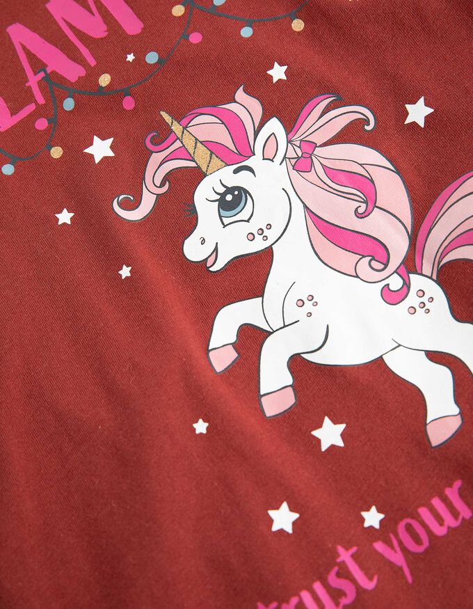 Set aus Shirt und Rock - Glitzerprint