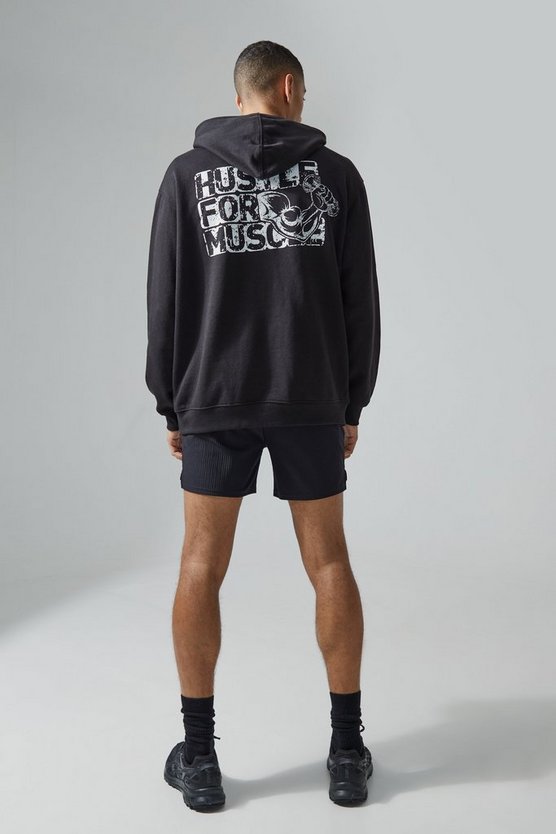 Man Active Oversize Muscle-Hoodie