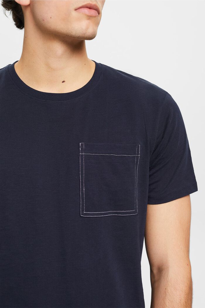 Baumwoll-T-Shirt mit Brusttasche