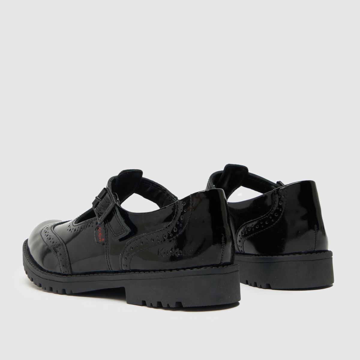 Kickers fekete lachly brogue T-baros lányka ifjúsági cipő