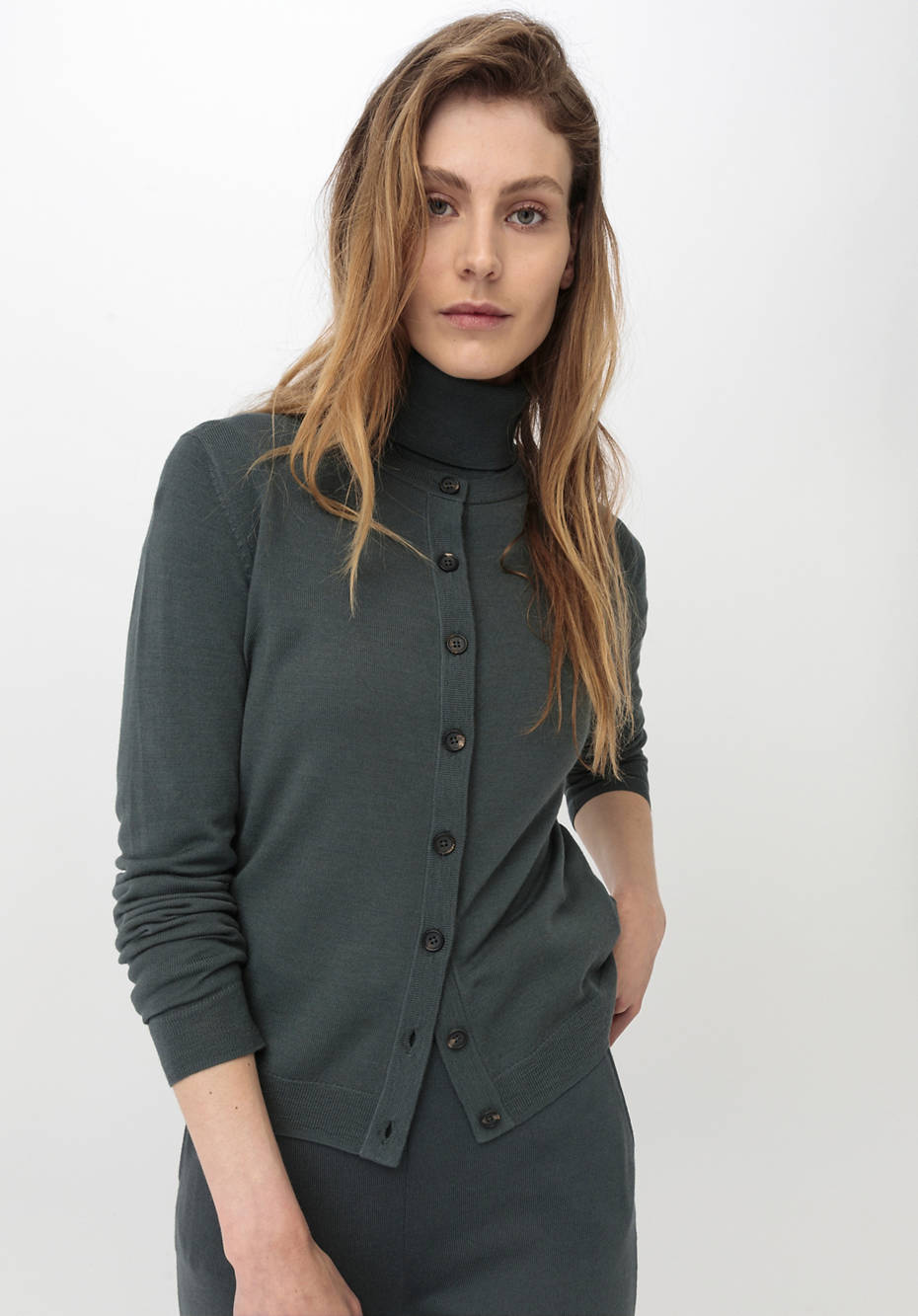 Strickjacke aus reiner Bio-Merinowolle