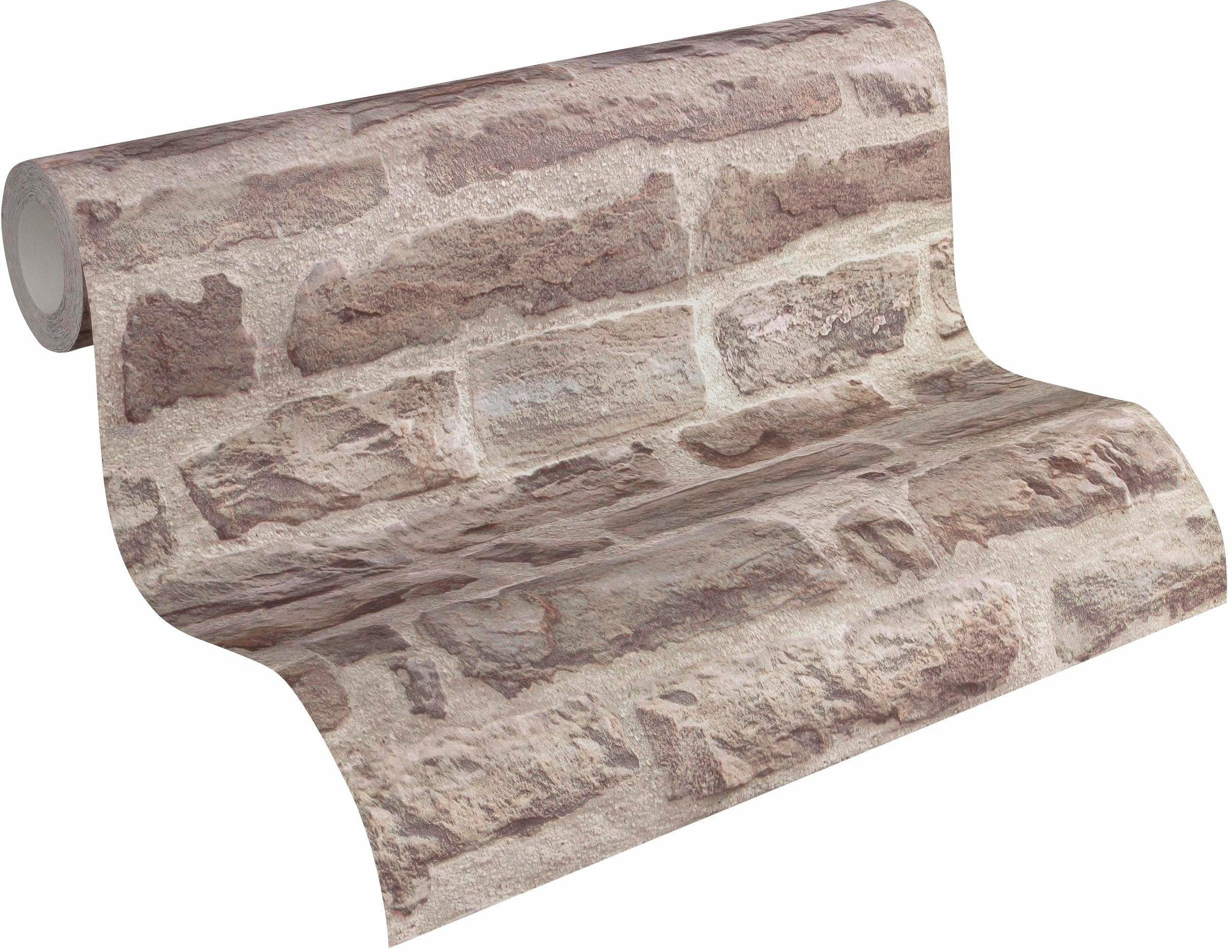 living walls Vliestapete Best of Wood`n Stone 2nd Edition, Steinoptik, Tapete Stein
