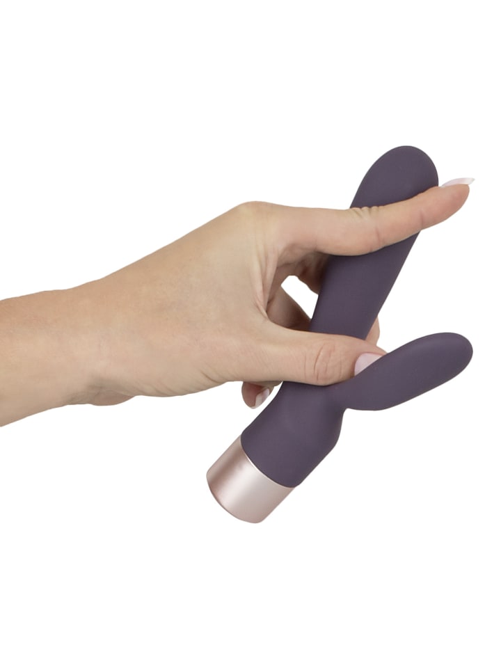 Elegant Series Vibrator mit Klitorisreizer Elegant Series Double Vibe in lila günstig kaufen 15 cm