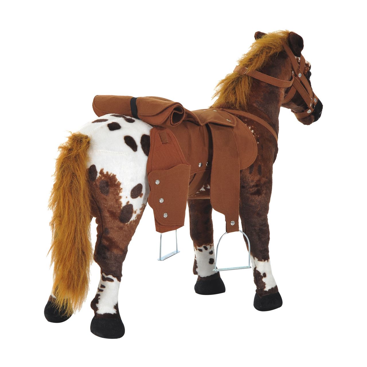 HOMCOM Spielpferd Reitpferd für 3  Jahre Kinder mit Pferd Sound Plüschtier