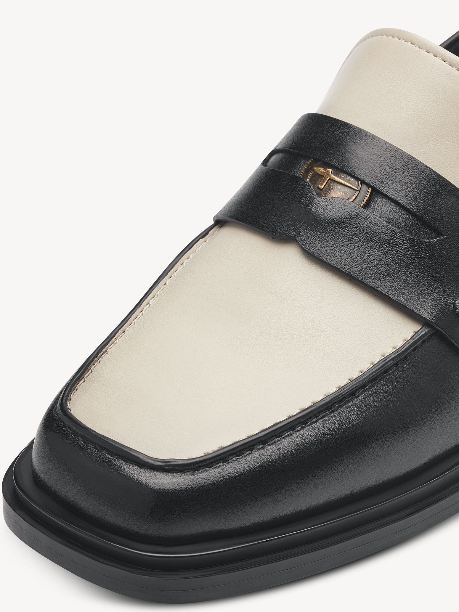 Slipper en cuir - noir