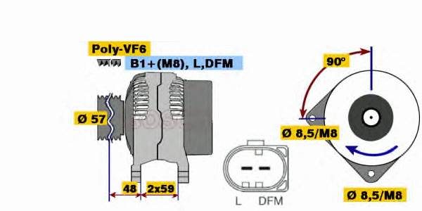 FRIESEN Lichtmaschine VW 9045350 - ATU