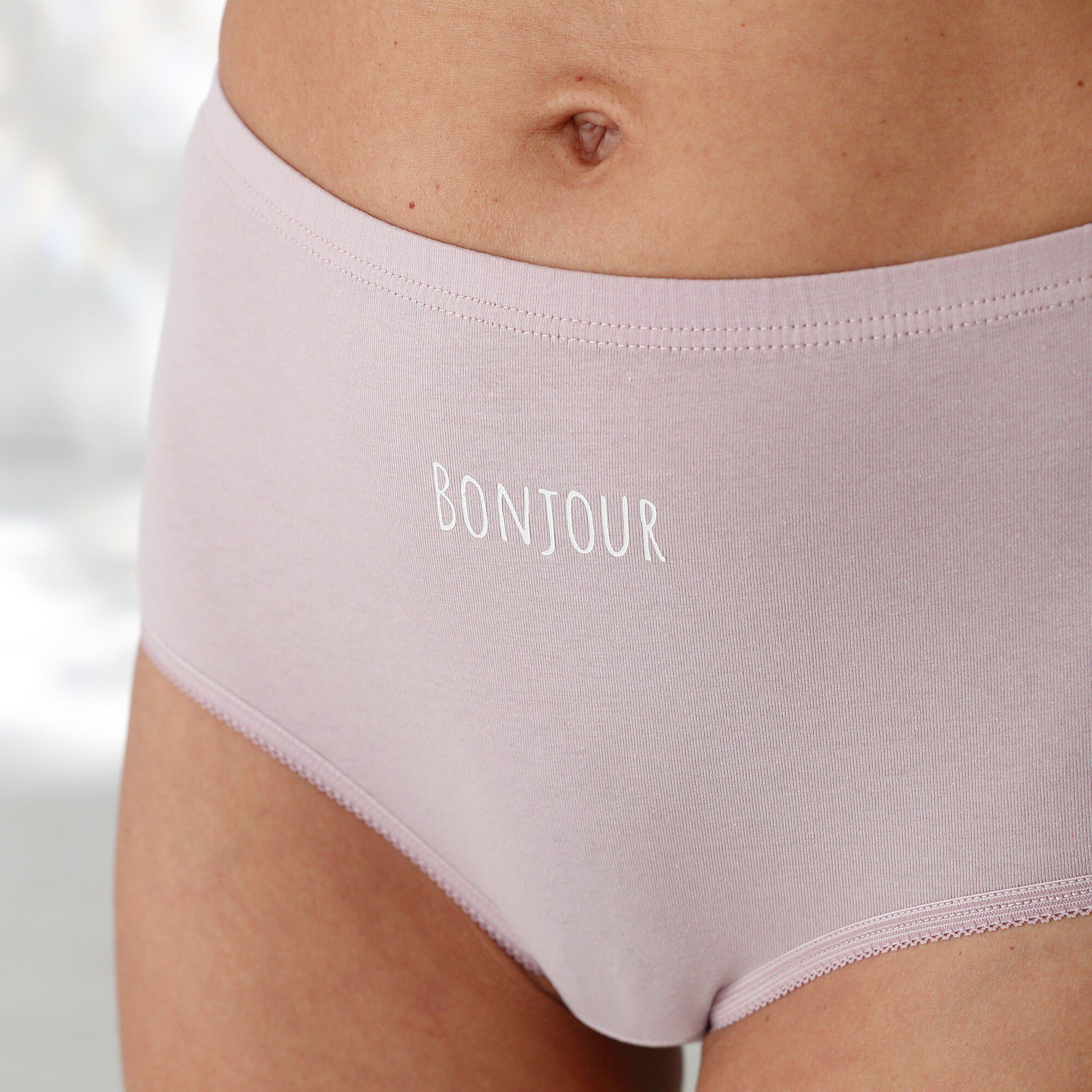 Culotte coton forme maxi unie avec inscription 