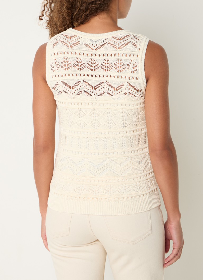 Ralph Lauren Fine-knit tank top with openwork design