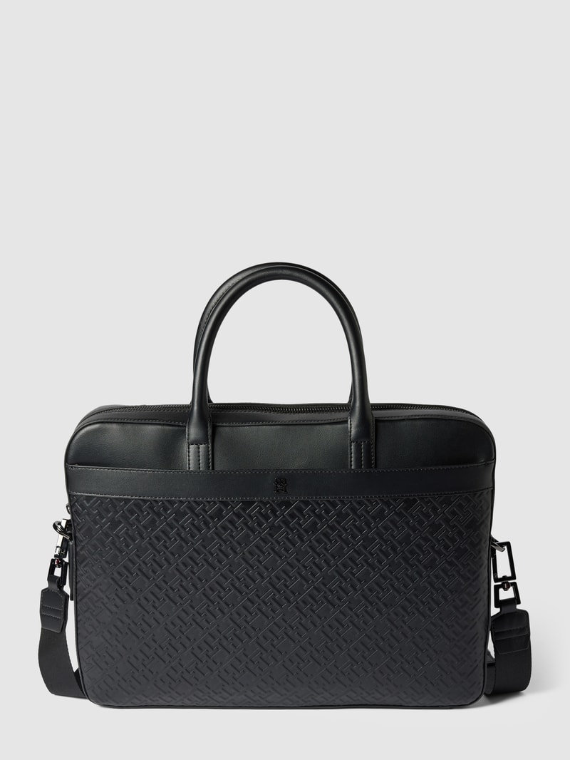 Laptoptasche mit Label-Detail in schwarz