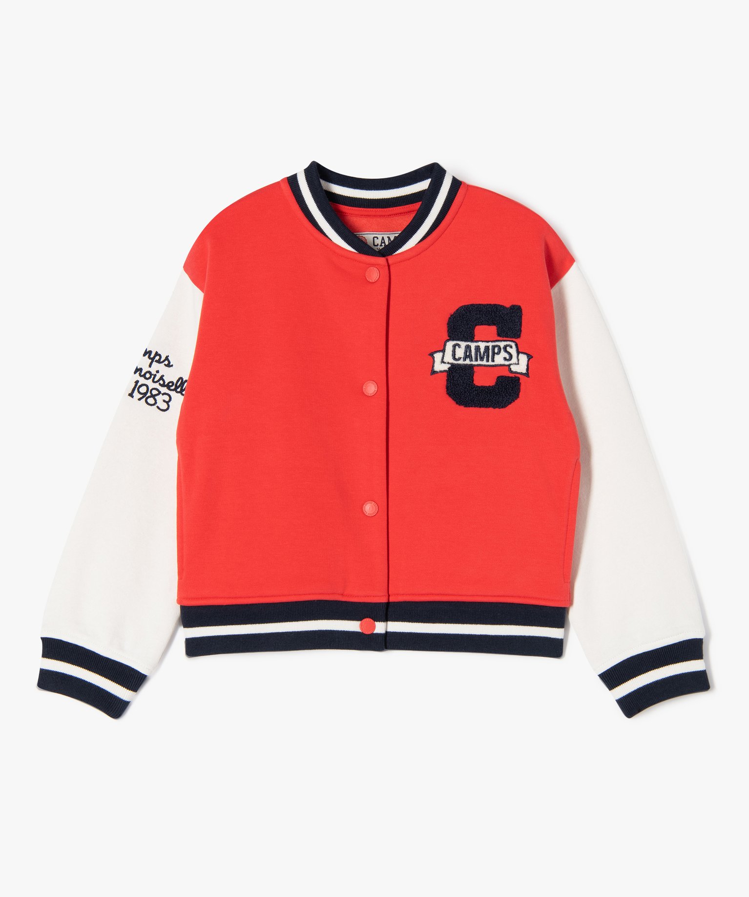 Veste sportswear à boutons-pression Garçon - Camps United rouge | GEMO