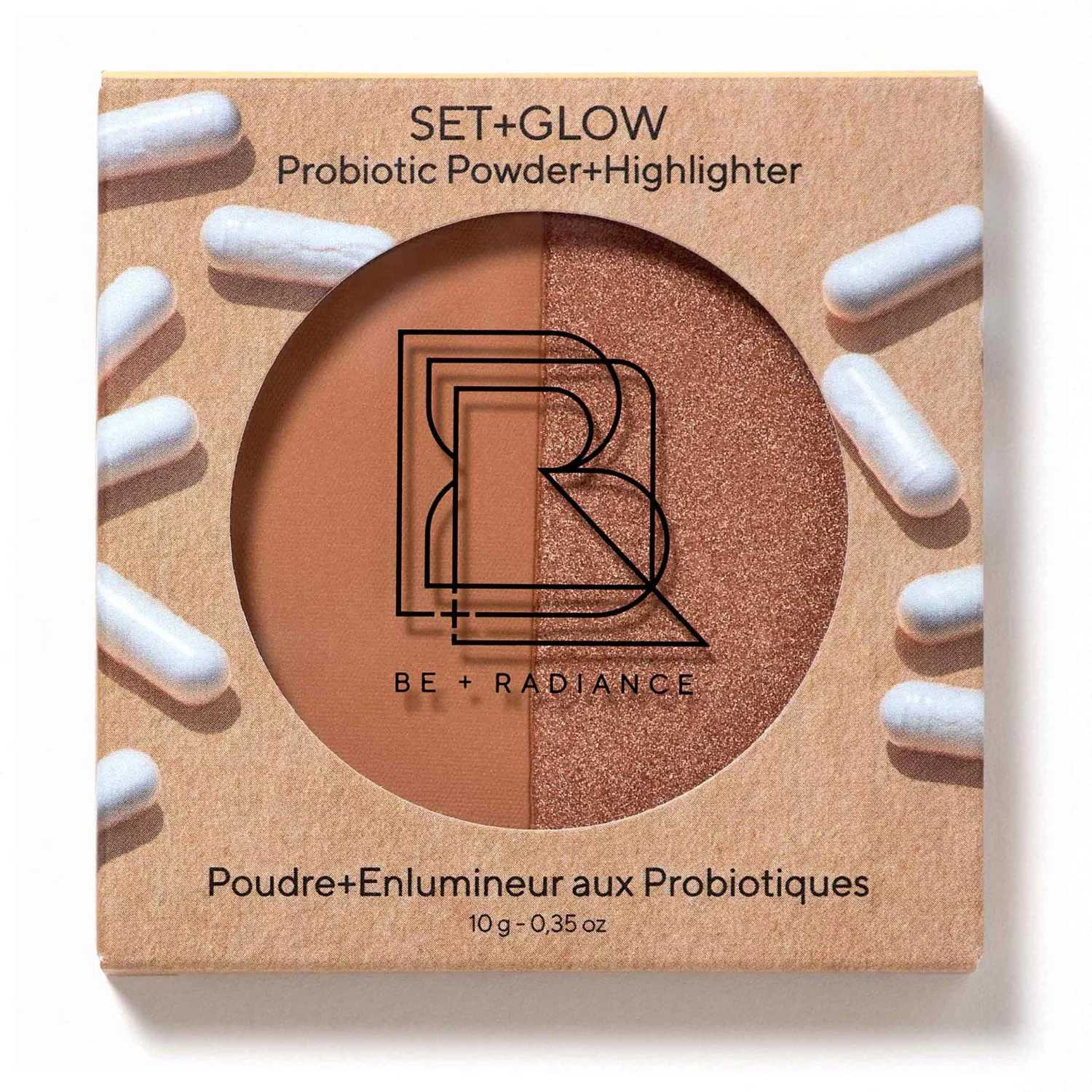 BE + Radiance KOMPLEKTS + GLOW pūderis + probiotiskais izgaismotājs
