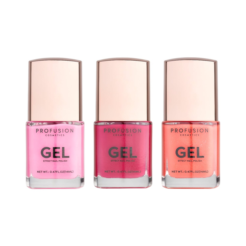 Profusion Cosmetics Set 3 vernis effet gel  - Go-to Brights Vernis à Ongles