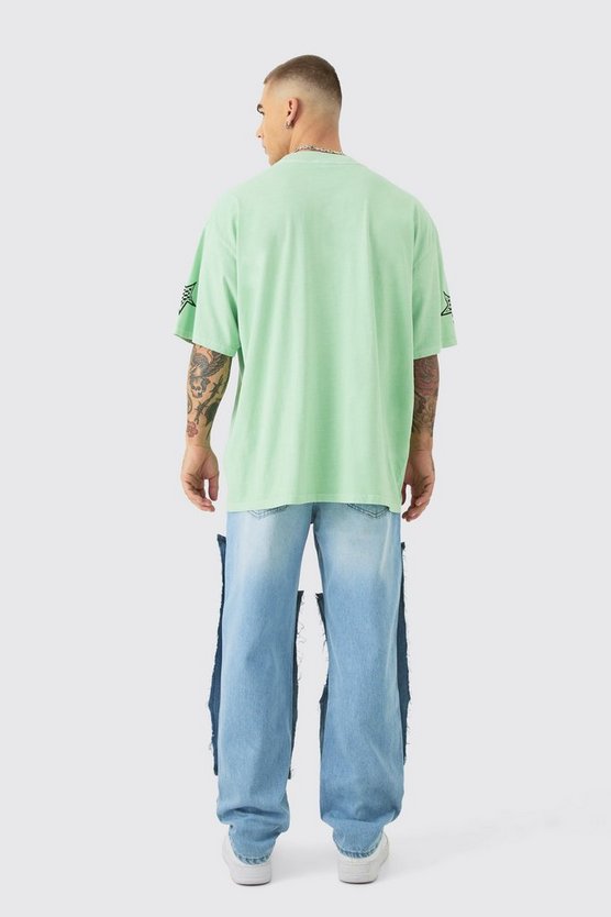 Lockere Jeans in Hellblau