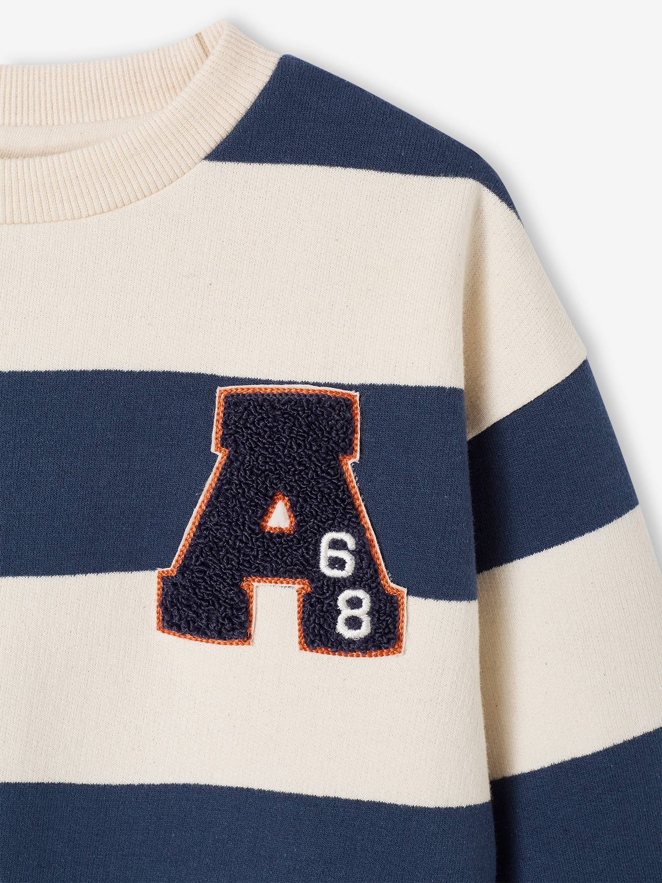 Vertbaudet Jungen Sweatshirt mit Frottee-Patch Oeko-Tex - aprikose