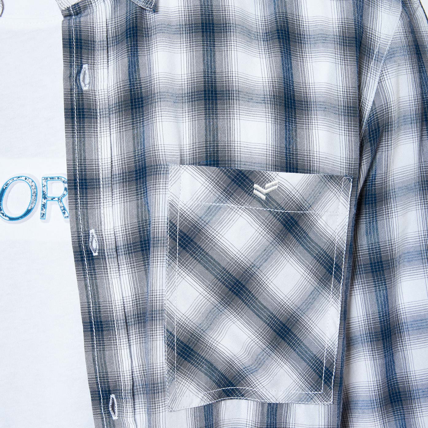 MALMO  Chemise bleue à carreaux Homme
