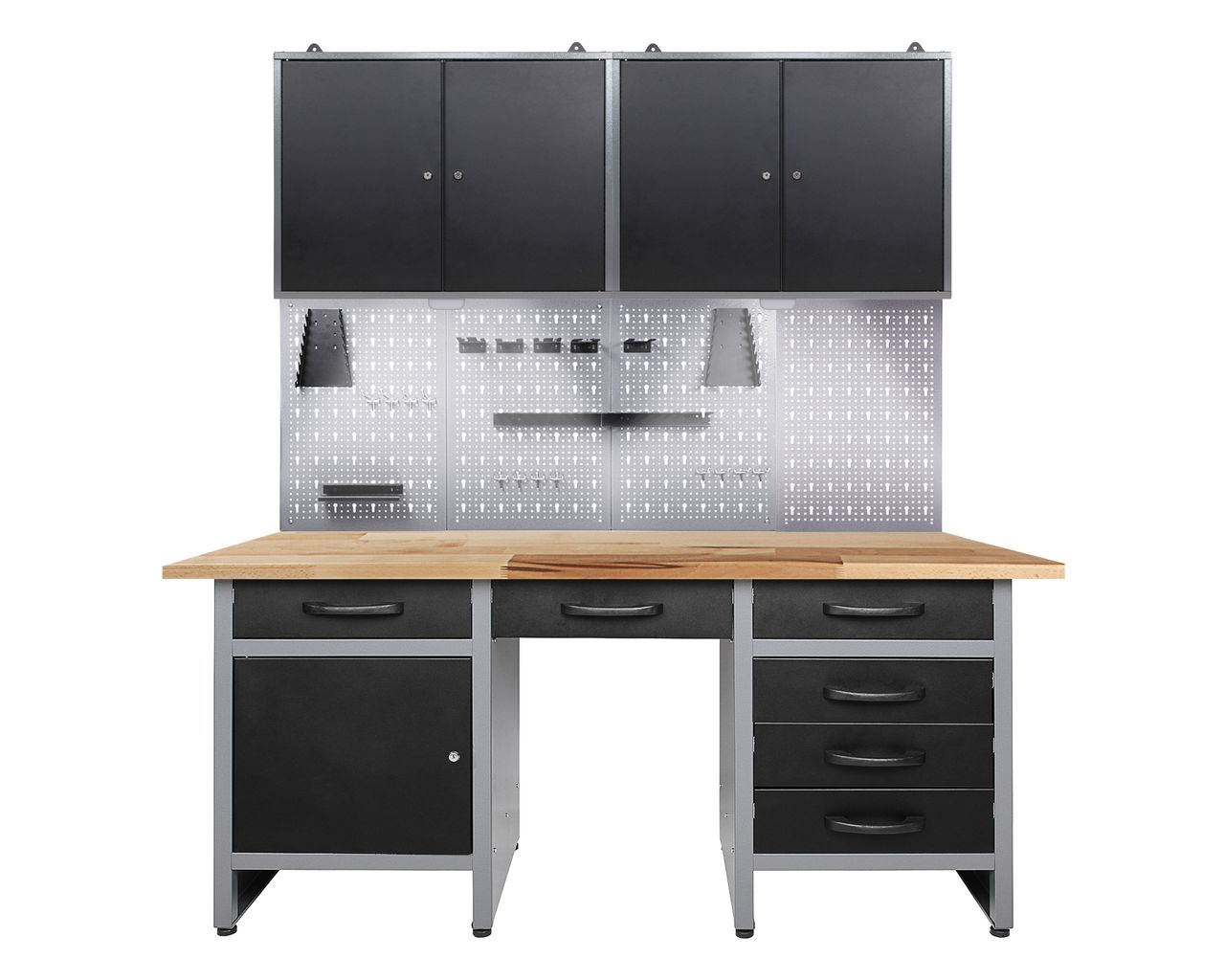 Ondis24 Ondis24 Werkstatt Set Harry 160 cm 2 Schränke LED