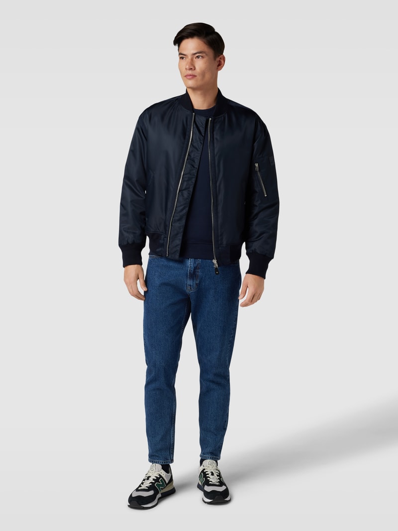 Bomberjacke mit Stehkragen Modell 'Chevignon' in marineblau