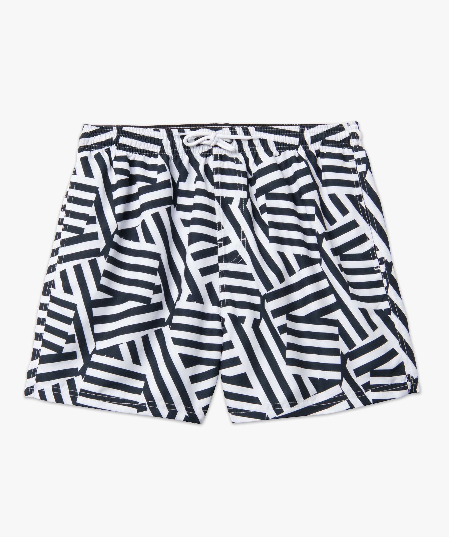 Short de bain homme imprimé graphique bicolore imprime | GEMO