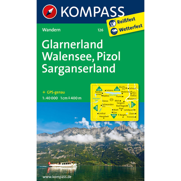 KOKA-126 GLARNERLAND - WALENSEE - Wanderkarte