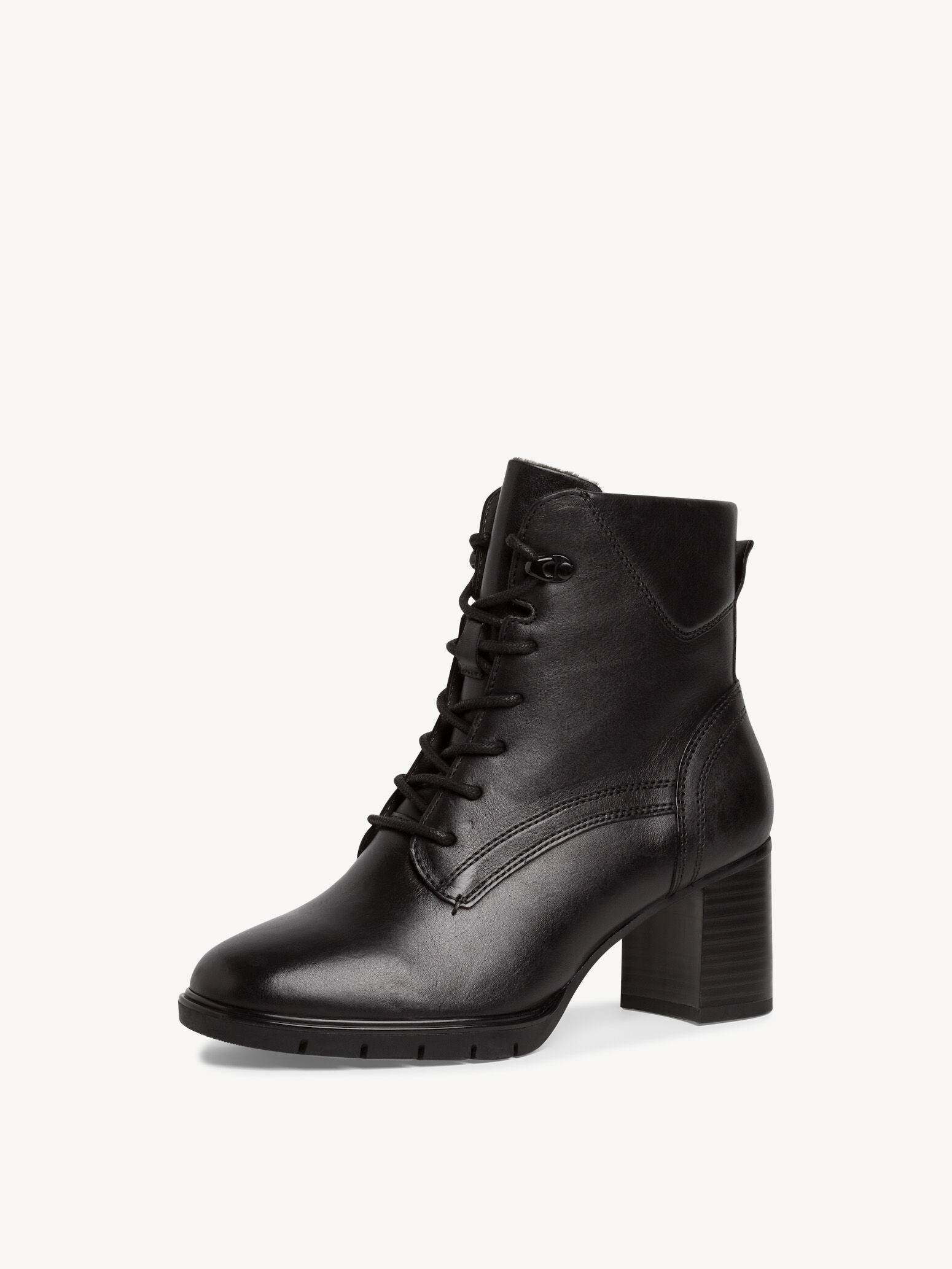 Bottine en cuir - noir