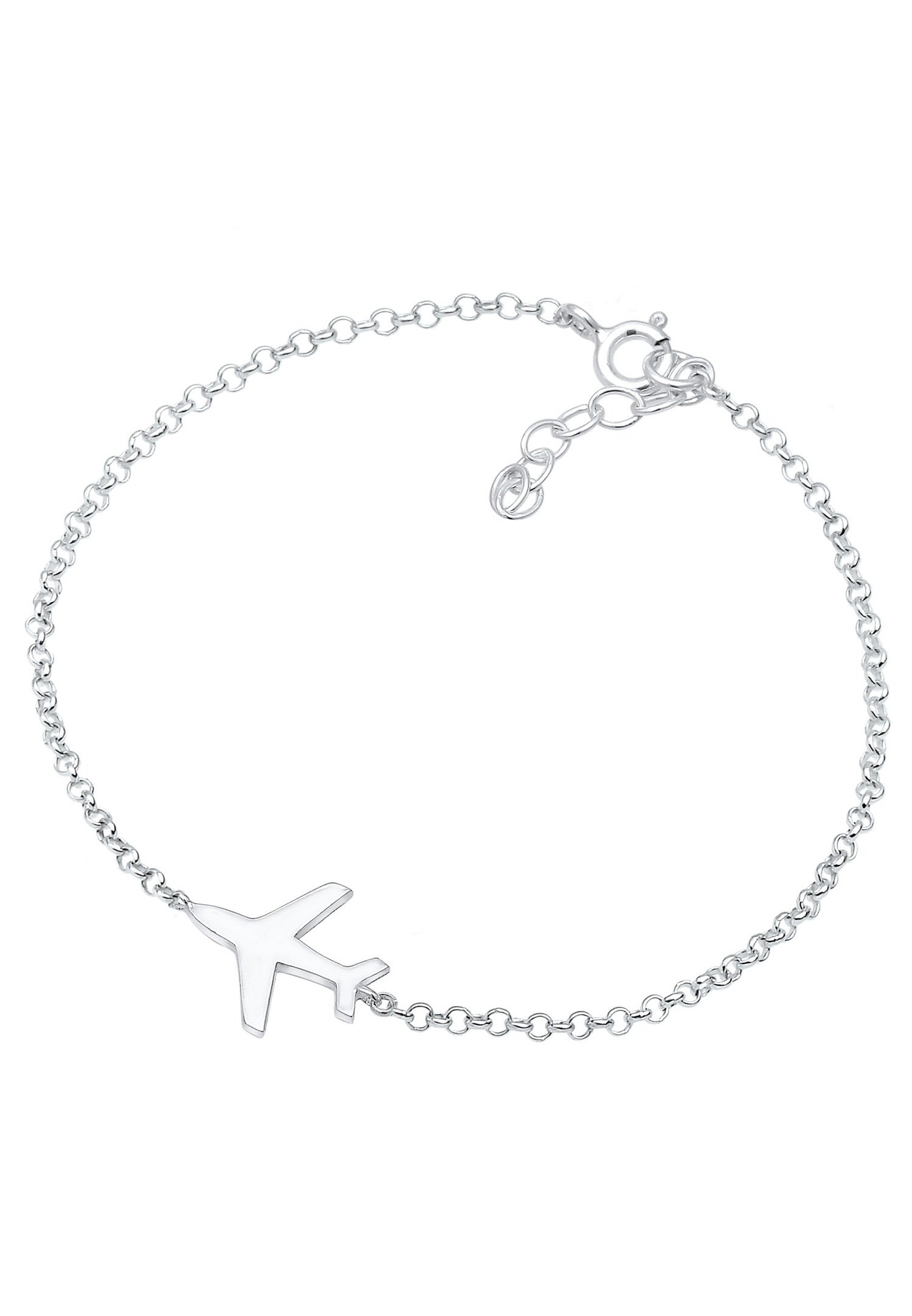 Bracelet de voyage Elli pour femme, modèle « Avion », en argent sterling 925.