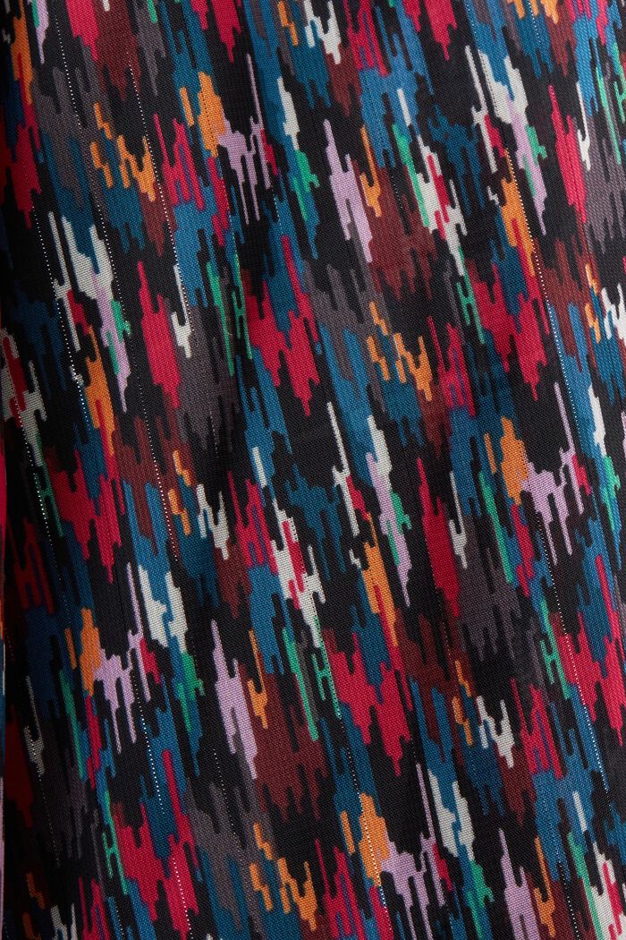 Chiffon-Minikleid mit V-Ausschnitt und Print