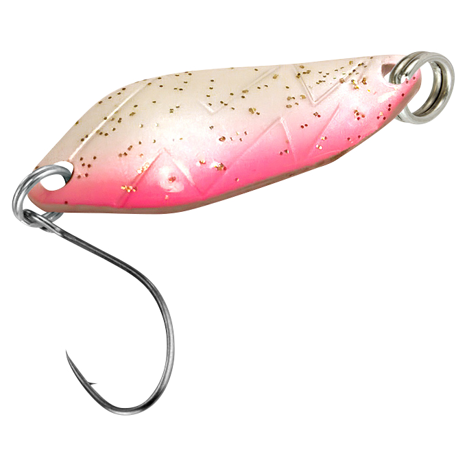 FTM Trout Spoon Strike (2,1 g, Weiß/Pínk Glitter UV)