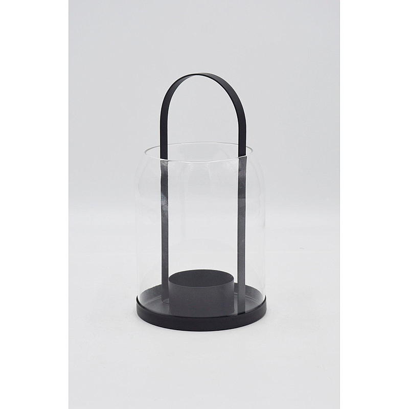 Home Lysholder Rina 12x22 cm, glass/metall