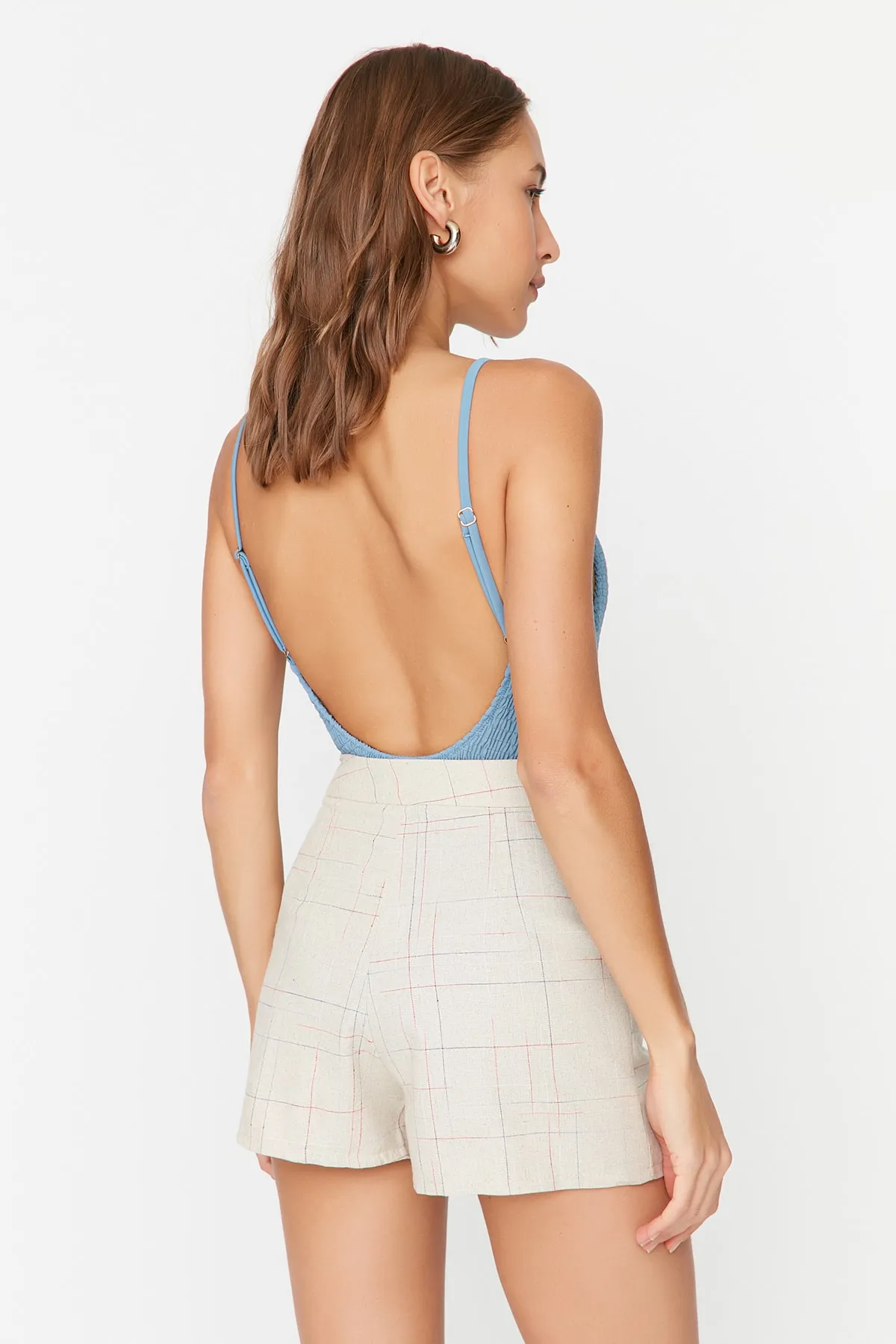 Trendyol Collection  Shorts - Grau - Mittlerer Bund