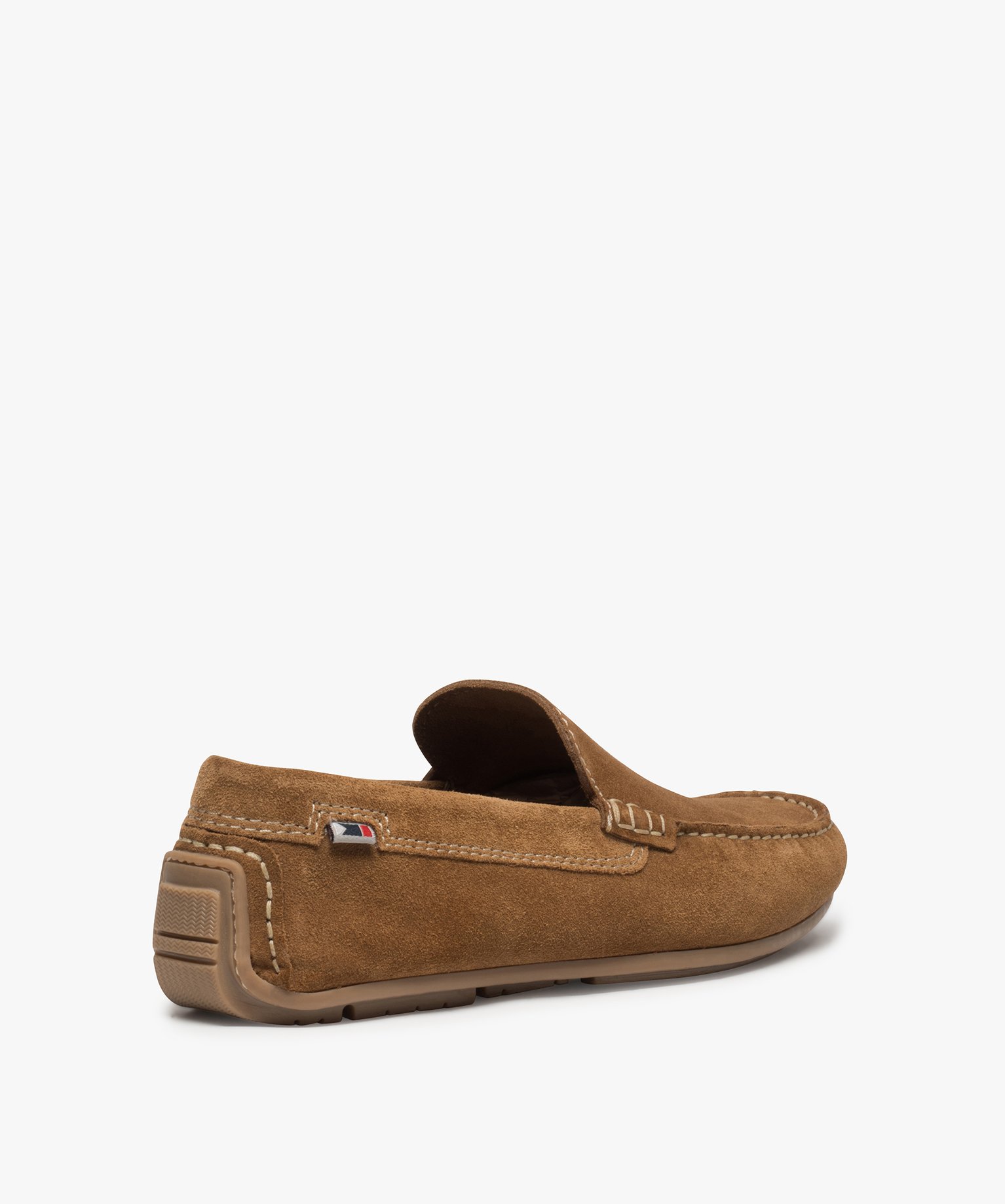 Mocassins homme unis dessus et intérieur cuir camel | GEMO
