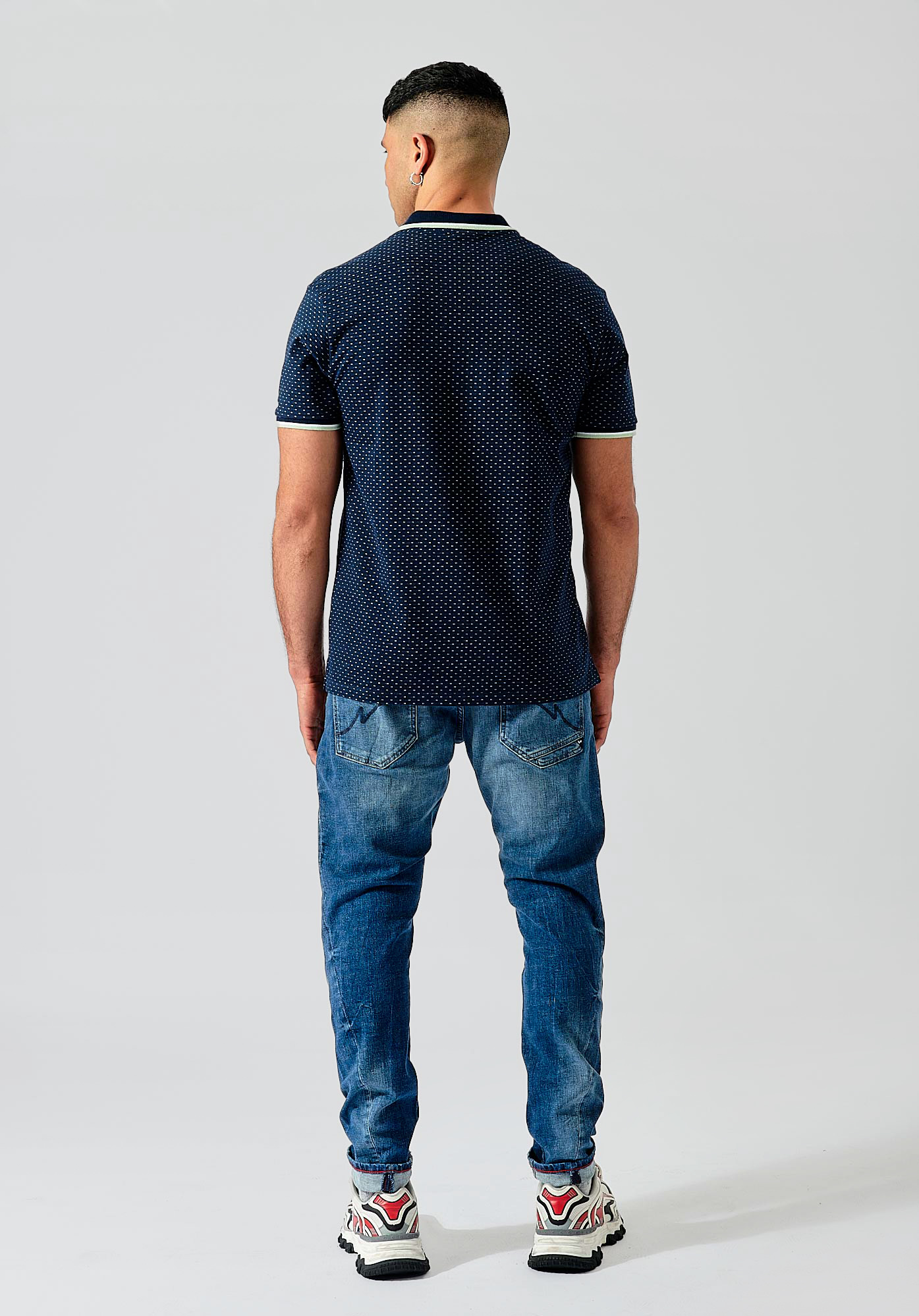 BARIS  Polo bleu Homme