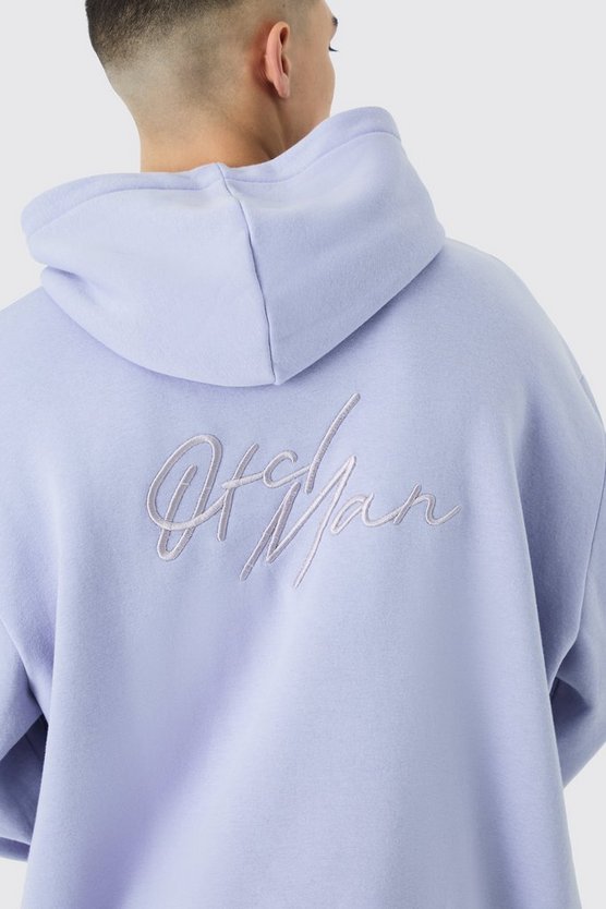 Oversize Hoodie mit 3D-Stickerei Official Man
