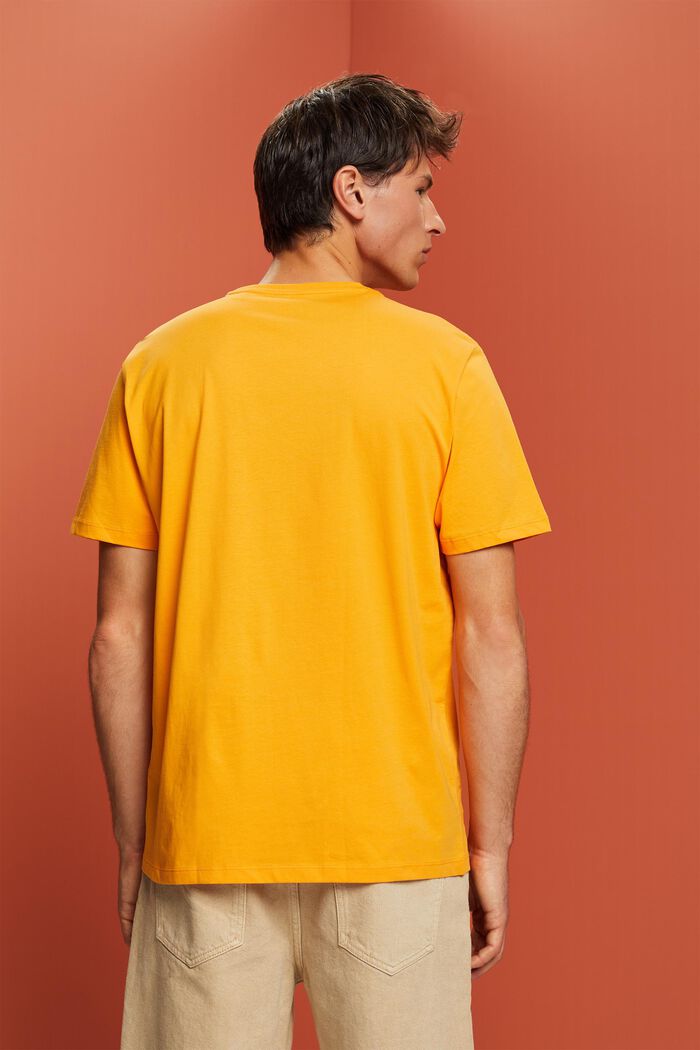 Jersey-T-Shirt mit Brust-Print, 100 % Baumwolle
