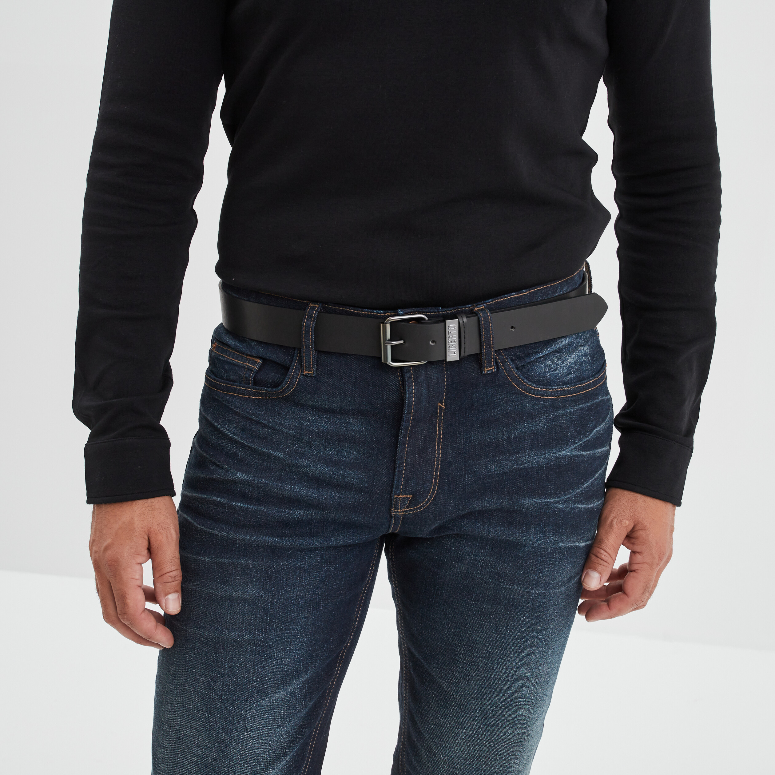 Ceinture Liberto noir homme | La Halle