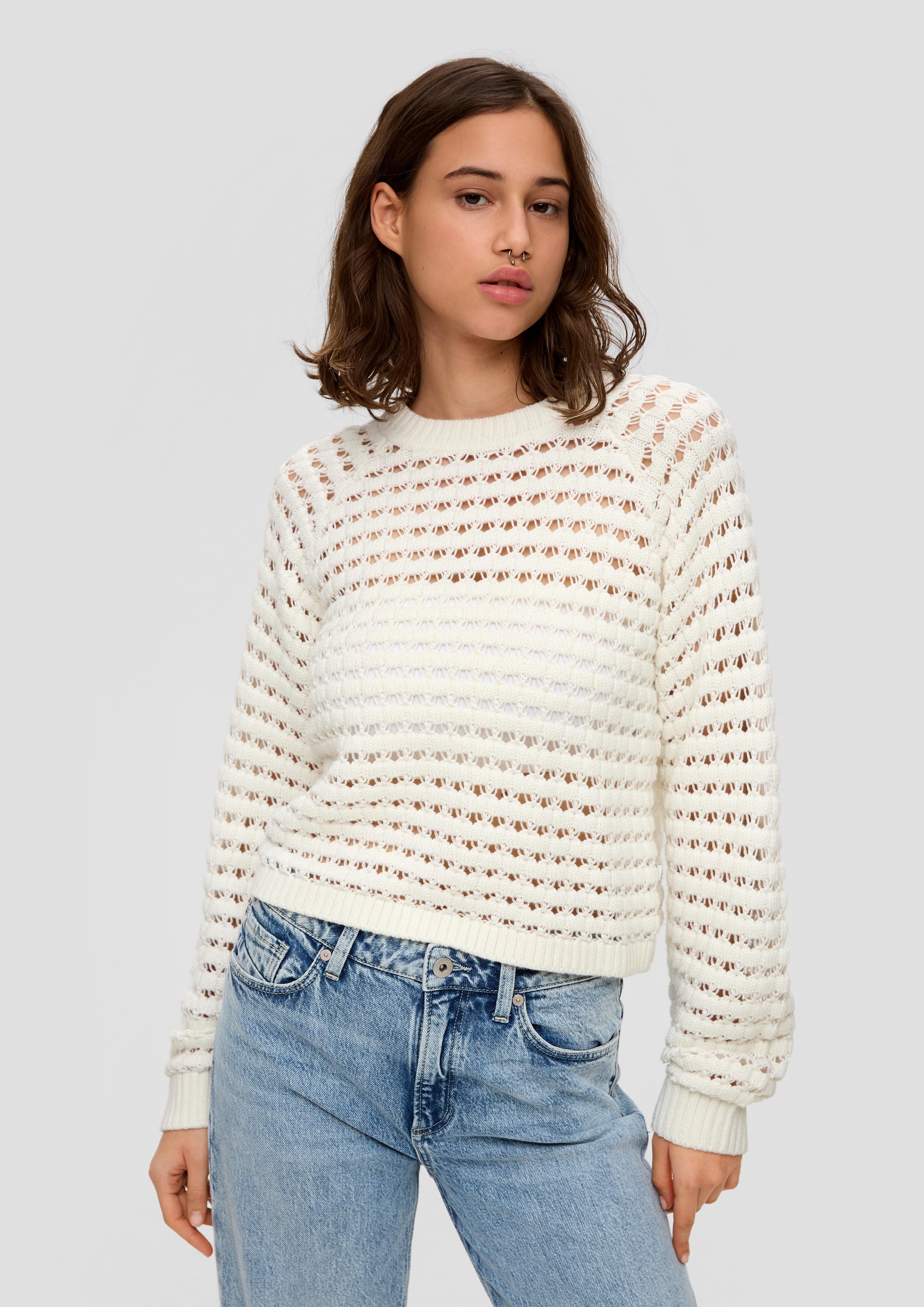 Strickpullover mit Ajourmuster  2140572-0200