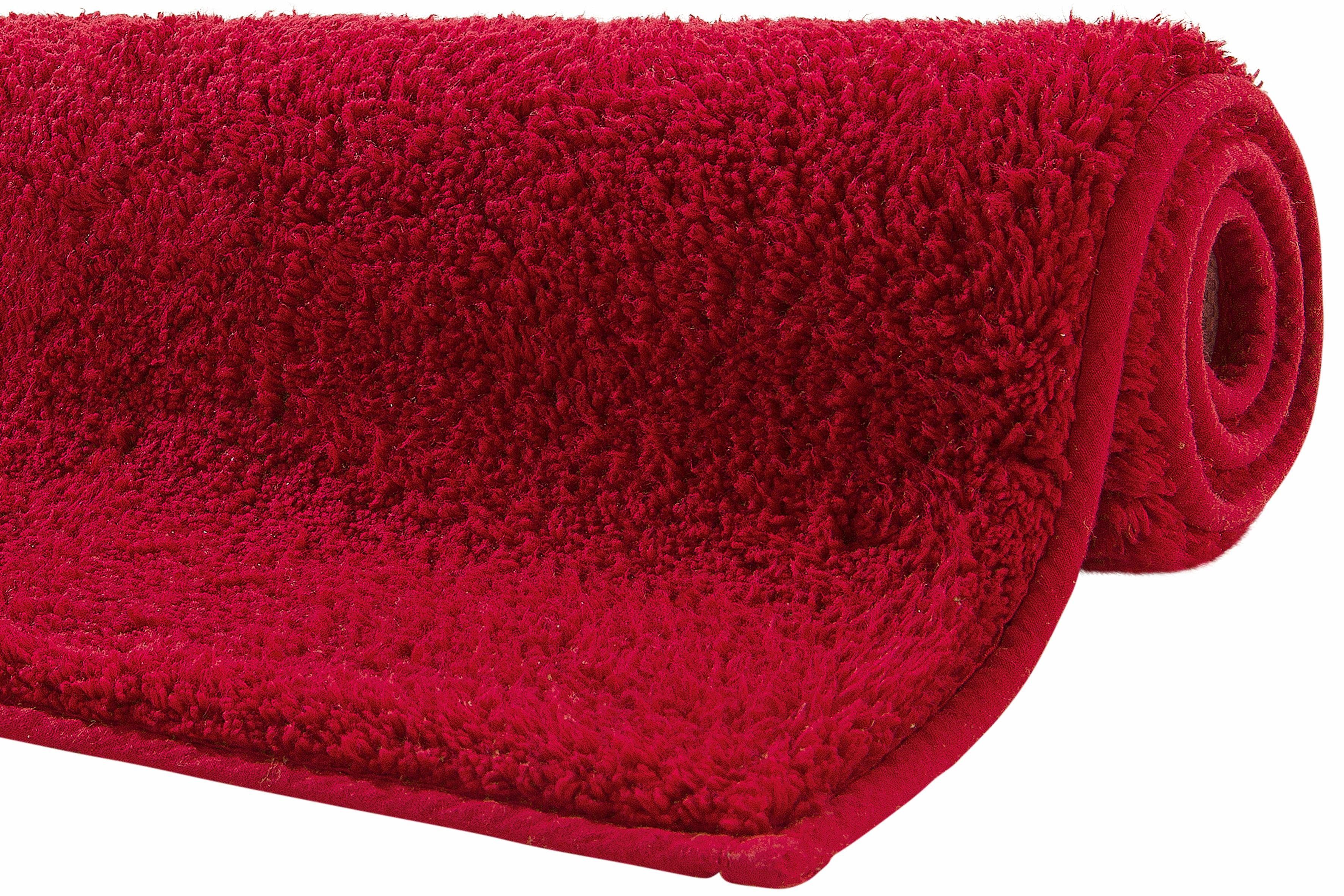 Badematte Maren Home affaire, Höhe 15 mm, rutschhemmend beschichtet, fußbodenheizungsgeeignet, Baumwolle (Bio-Baumwolle), quadratisch, Bio-Baumwolle, Badteppich, Badematten auch als 3 teiliges Set