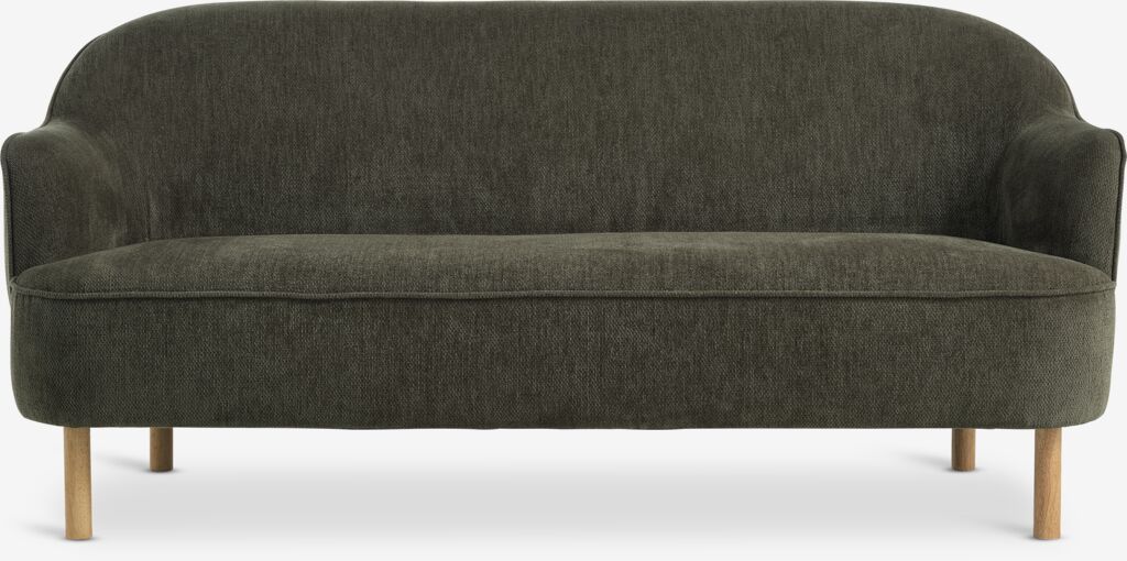 BREDAL BREDAL 2,5-seters sofa i olivengrønn/eik